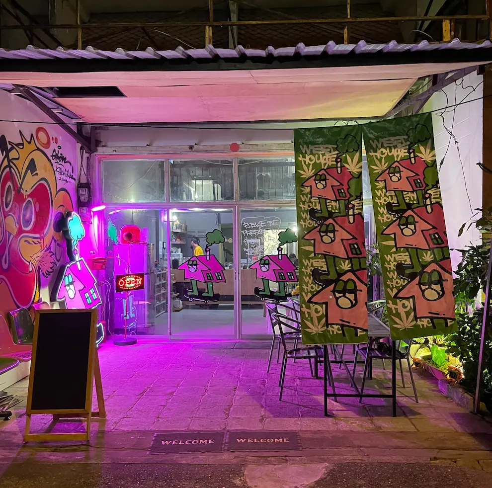 Weed House front door